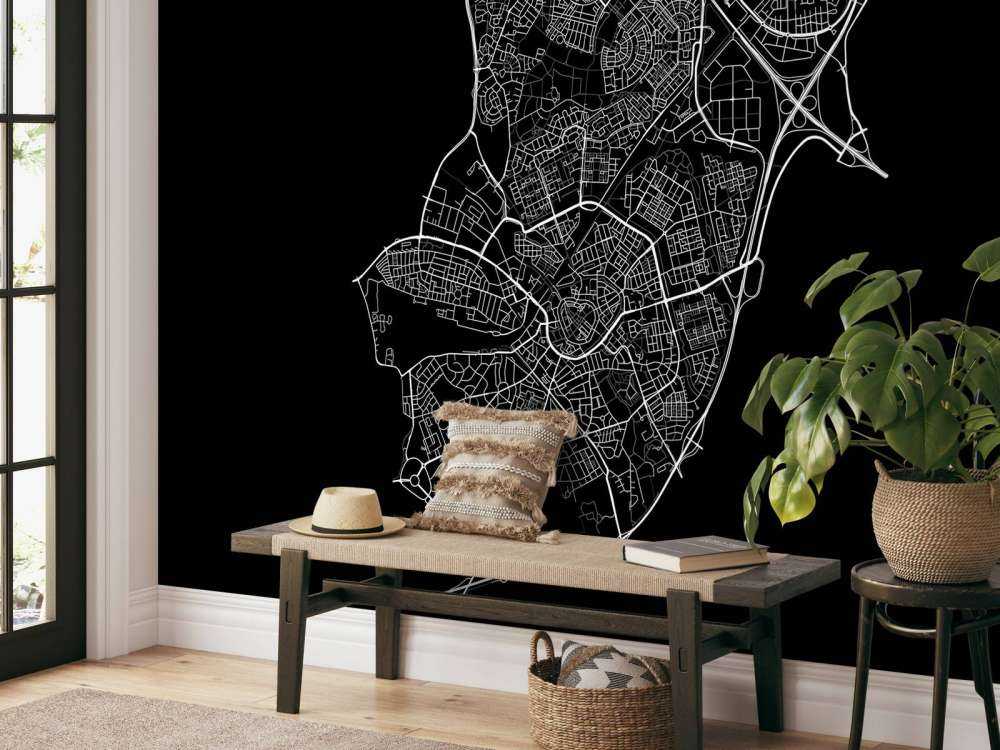 Map of Amersfoort, black