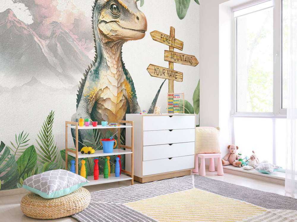 Baby velociraptor in the jungle