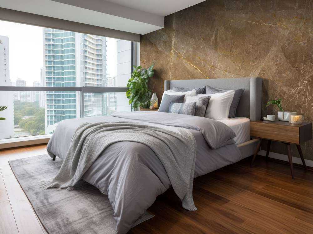 Natural brown marble