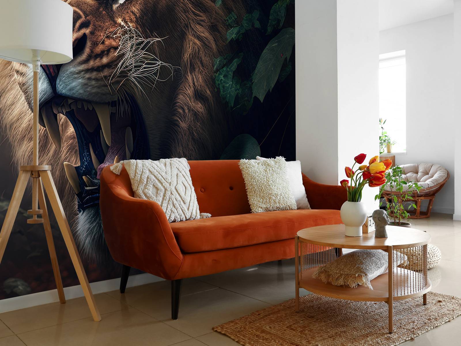 Lion in the jungle