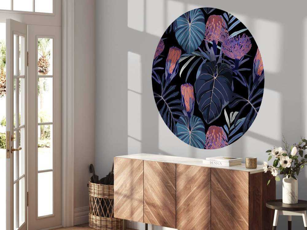 Pattern with tropical plants