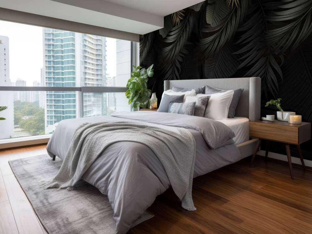 Leaves on dark background