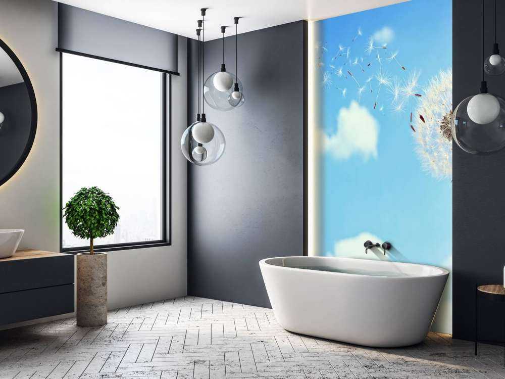 Flying dandelion seeds