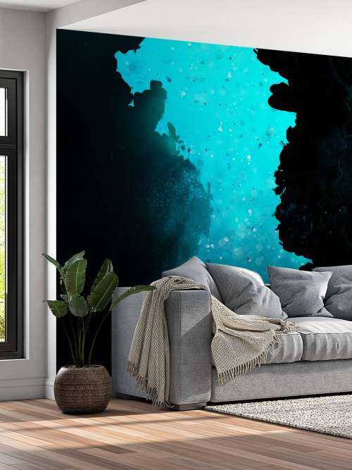 Scuba diver in a cave