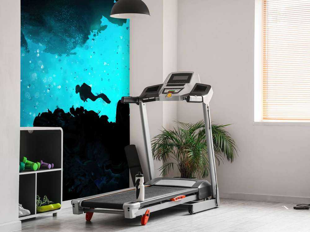 Narrow cave with diver