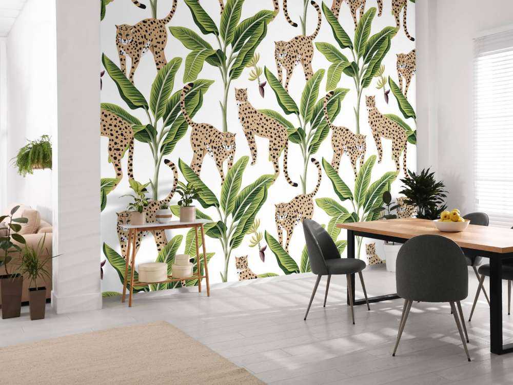 Cheetah between the trees