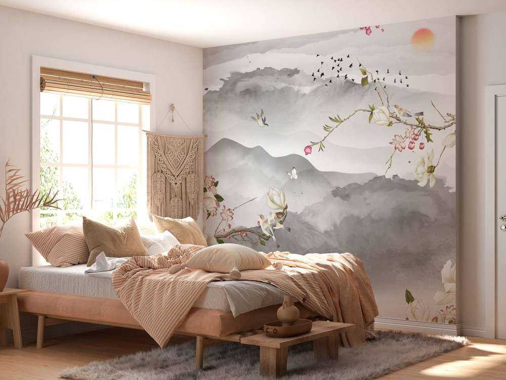 Grey mountains and hills