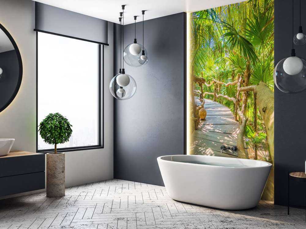 Tropical jungle bridge