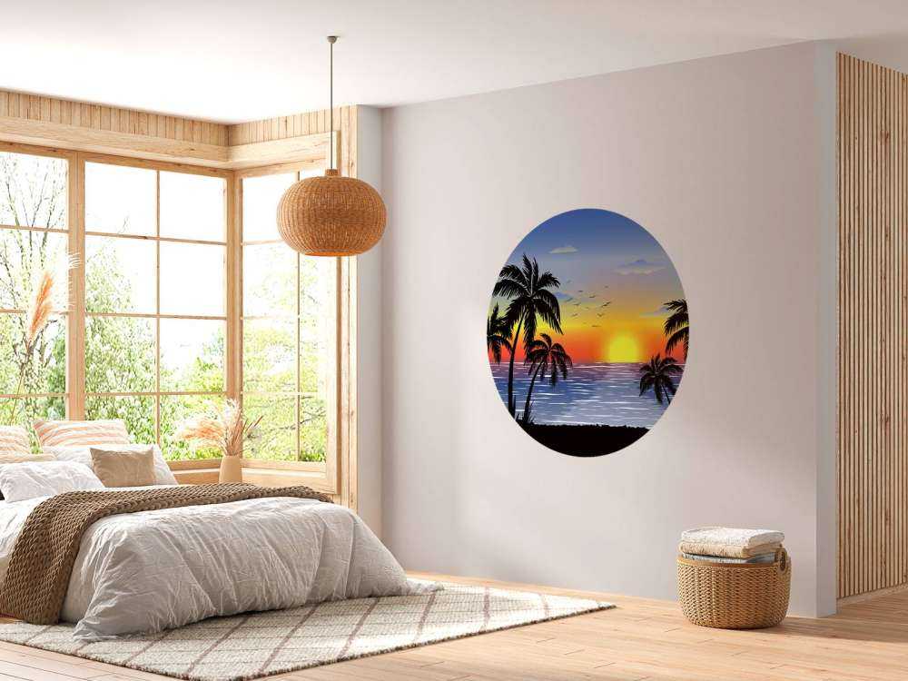 Blue, orange sunset