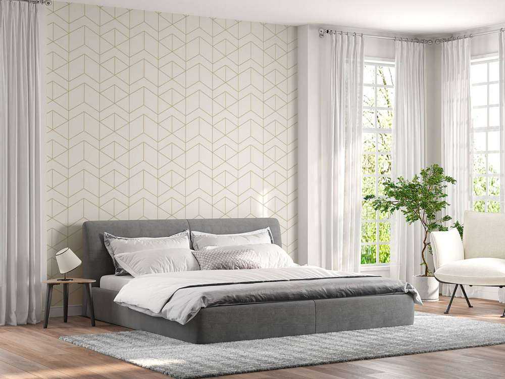 Geometric white tiles