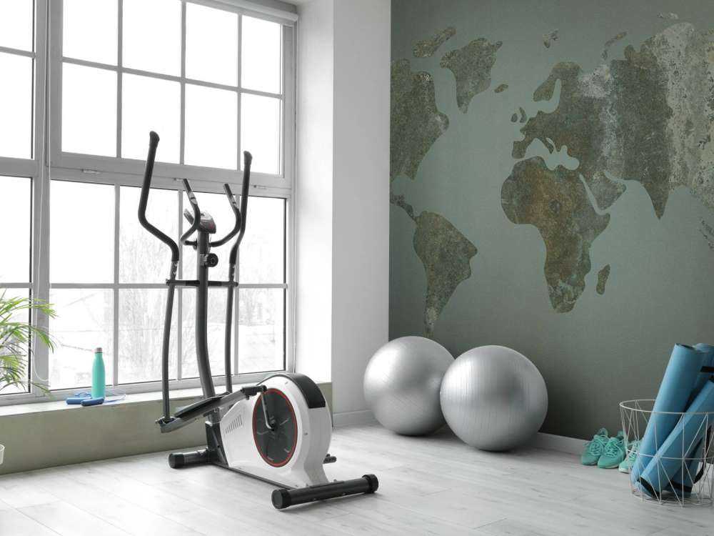 Green world map with structure