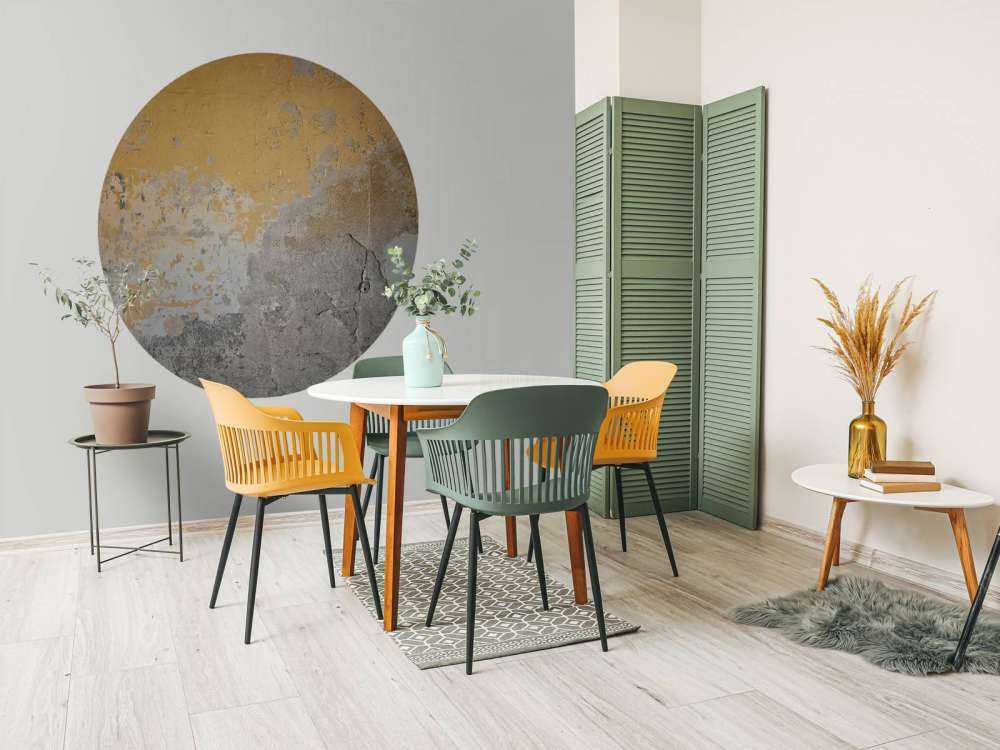 Yellow weathered wall