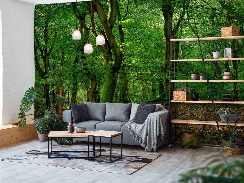 Trees with green leaves