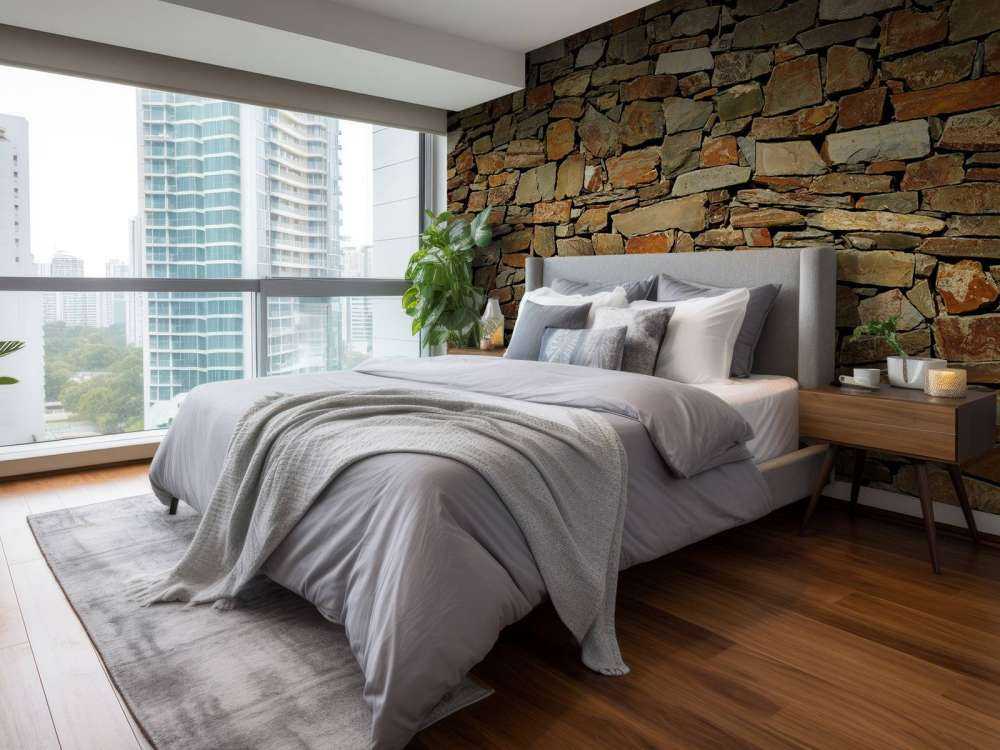 Wall with uneven bricks