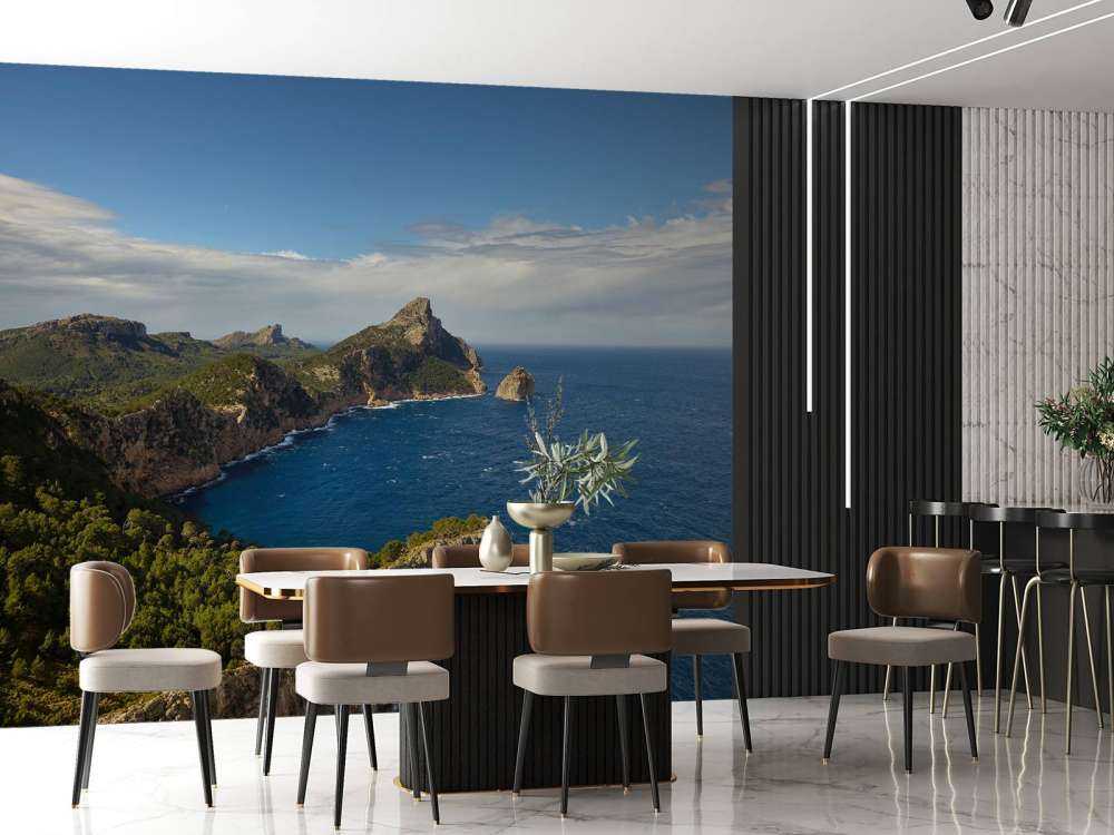 Flared rock in the sea