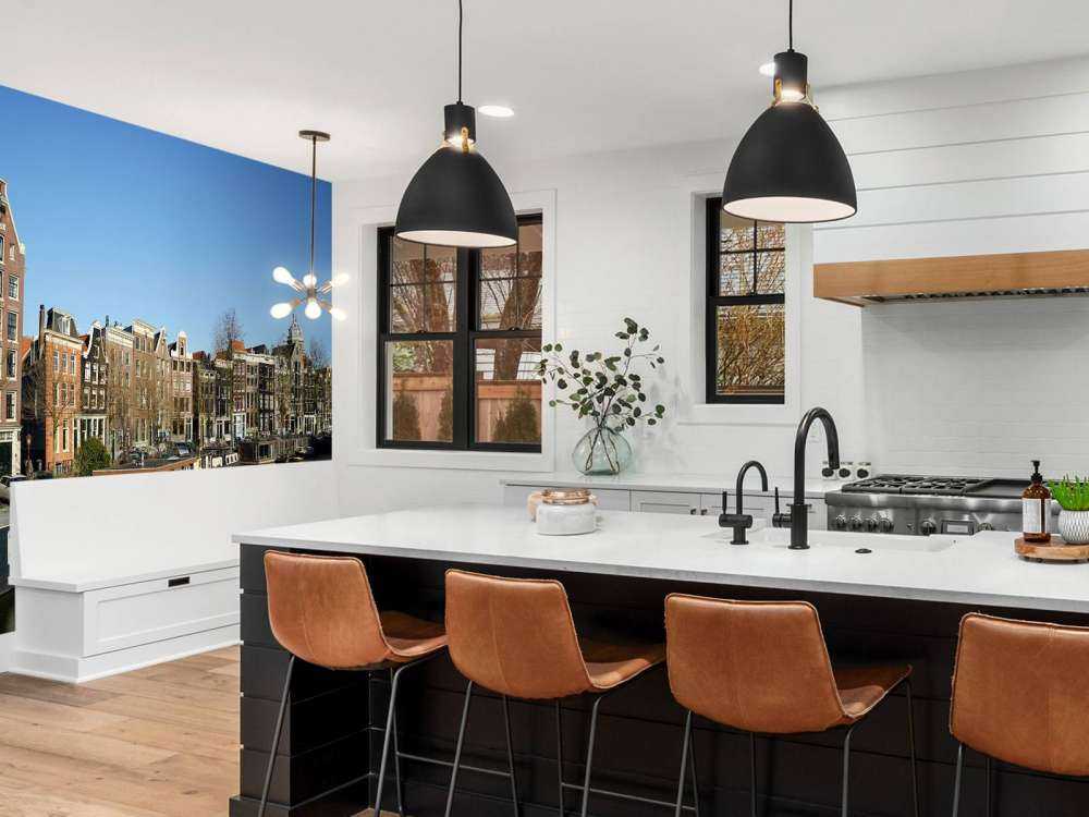 Houseboats along the canal