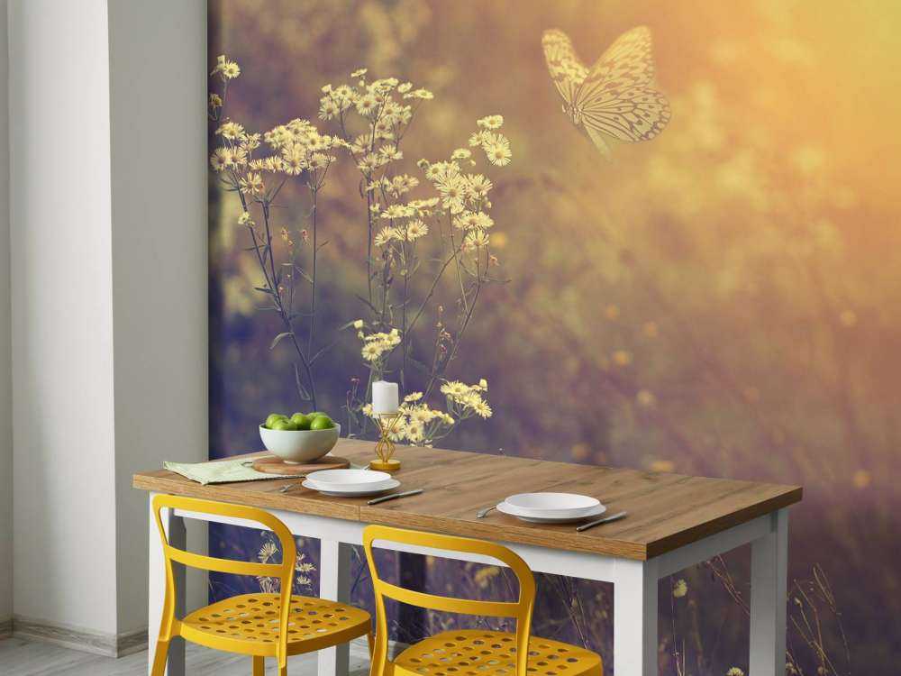 Butterfly with flowers