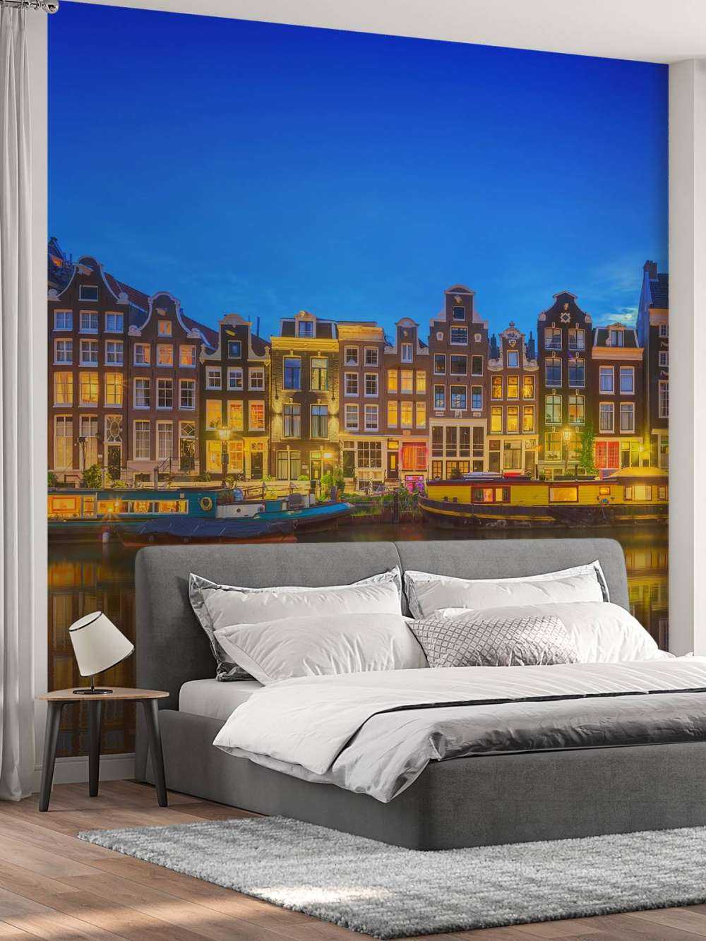 Amsterdam canal at night