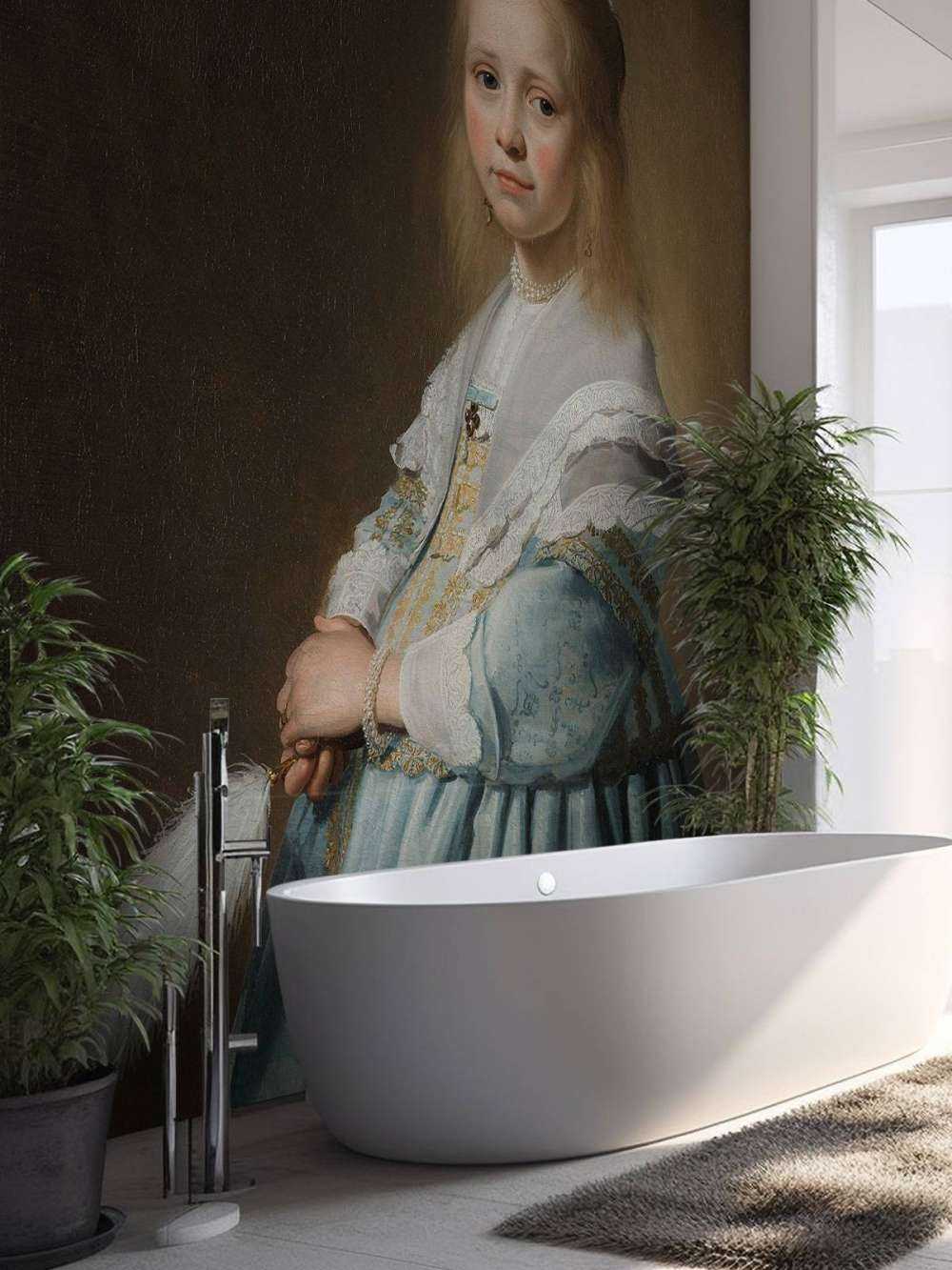 Portrait of a girl in blue