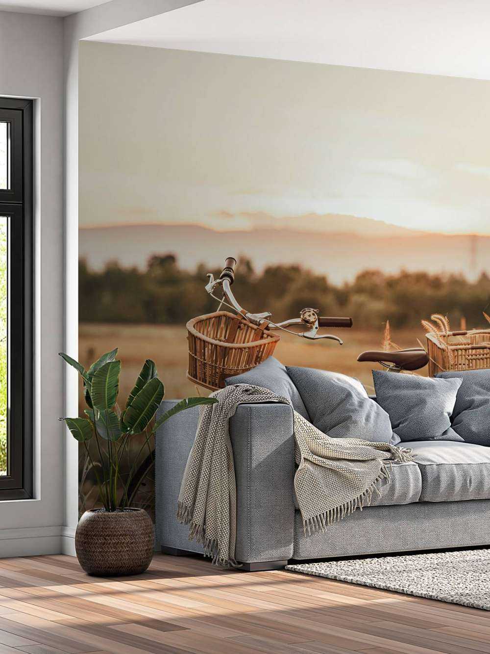 Vintage bike in summer