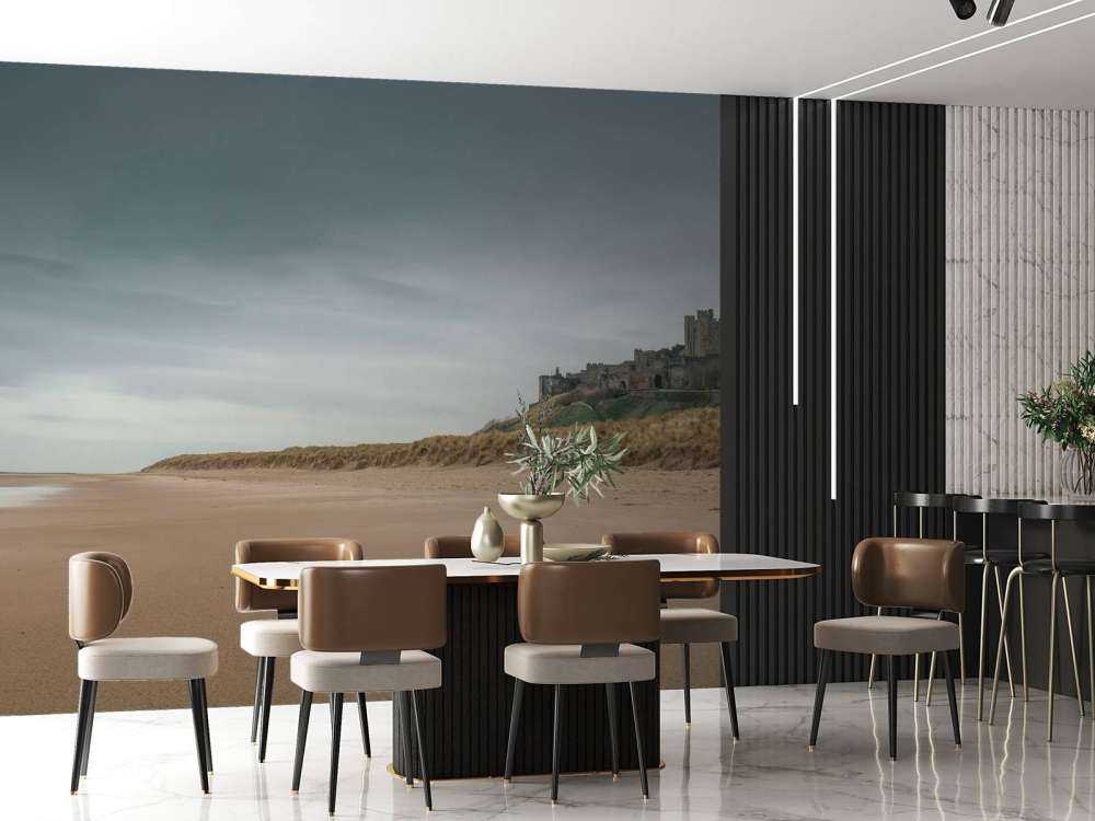 Bamburgh Castle, Northumberland coast line