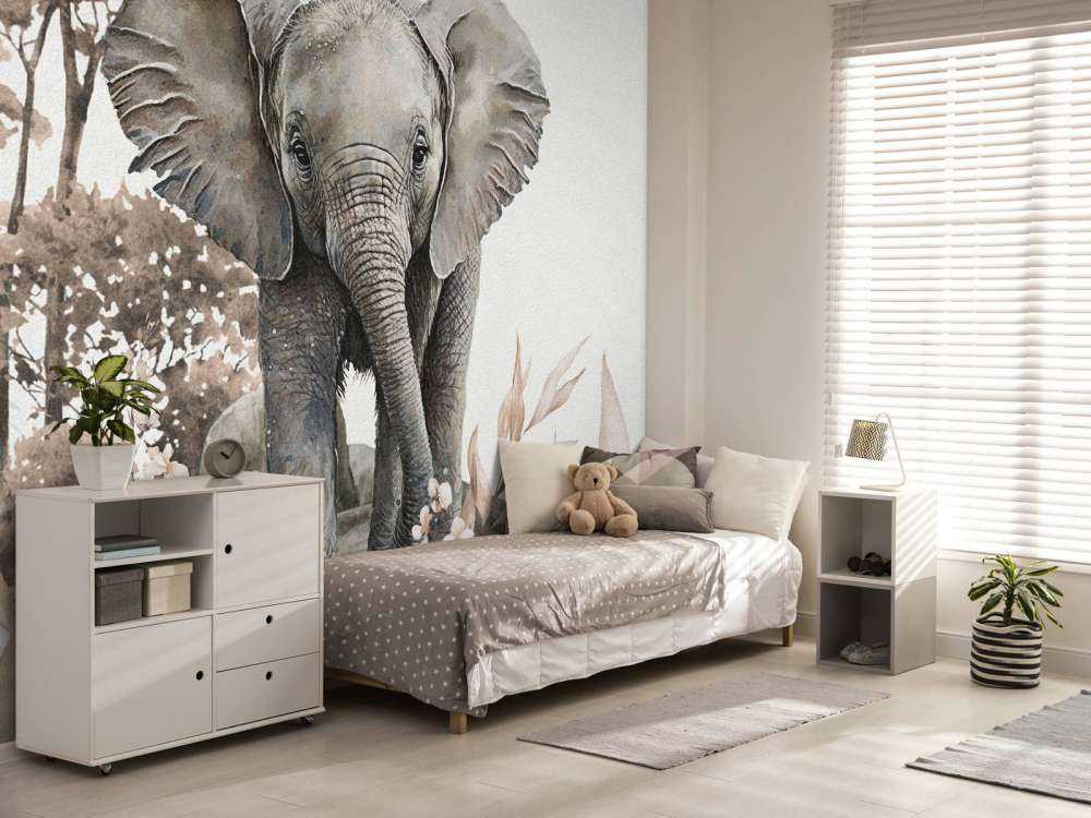 Elephant in the jungle taupe
