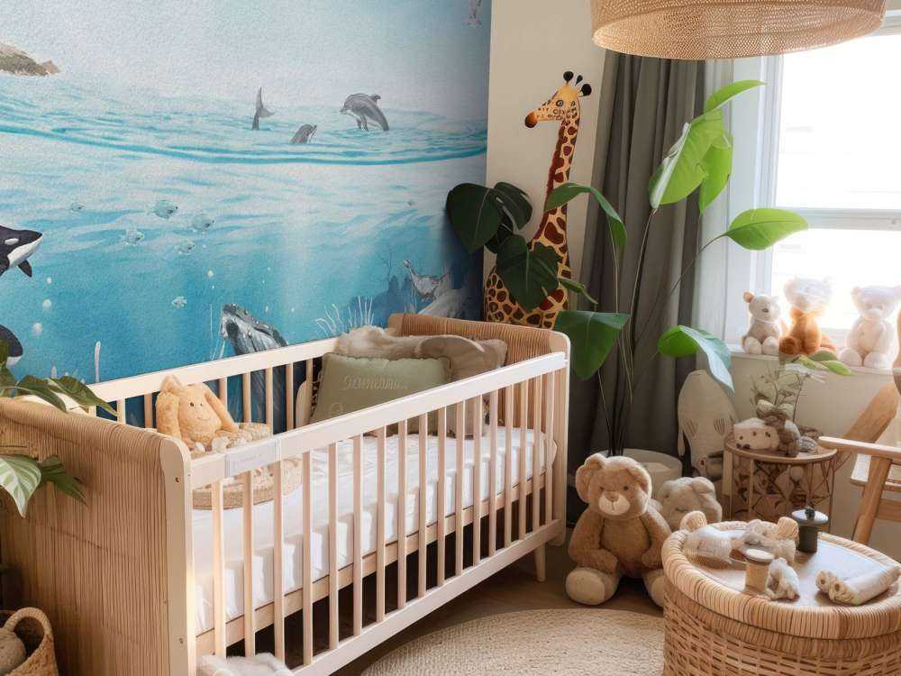 Ocean Landscape with Animals in Color