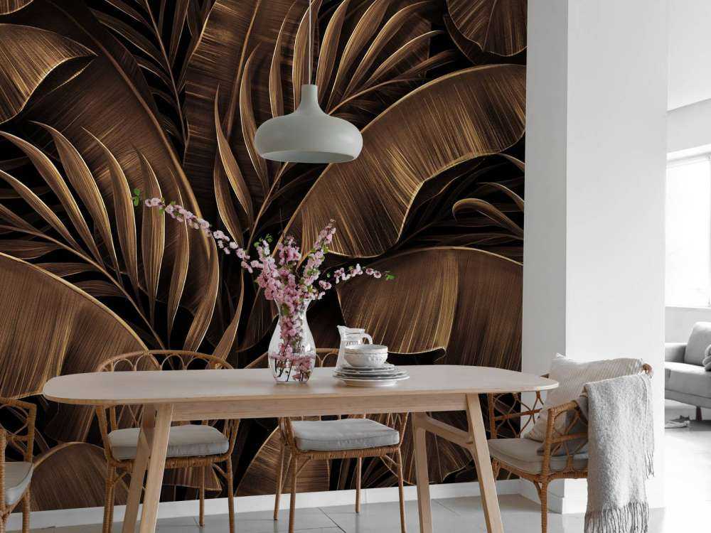 Bronze banana leaves