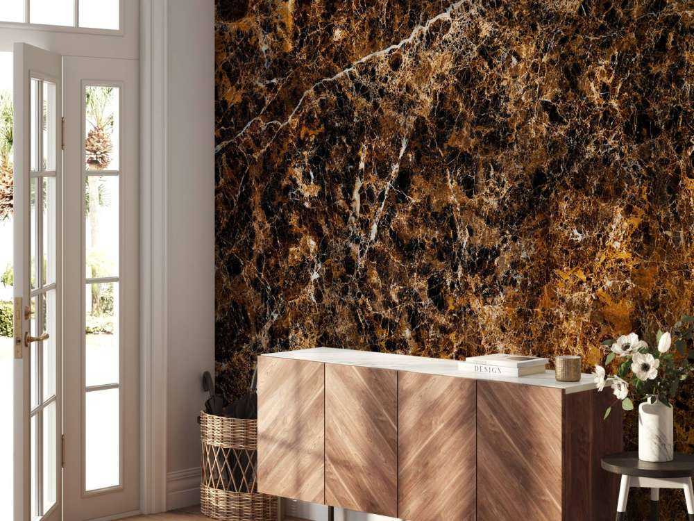 Copper-coloured marble