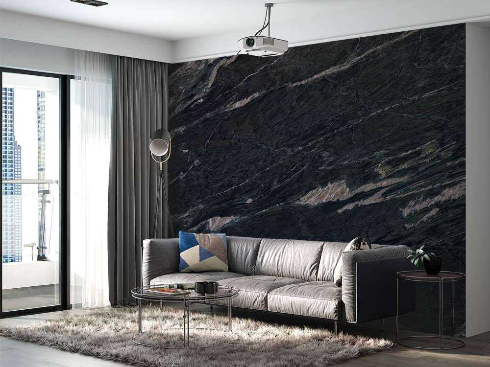 Dark marble with light lines