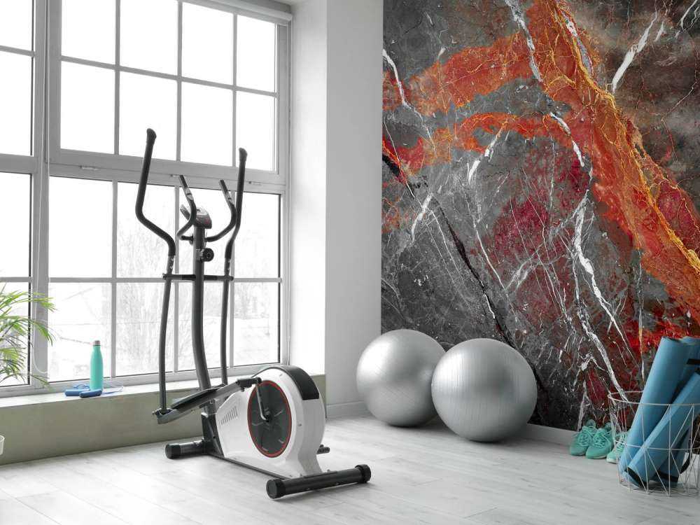 Marble with red veins