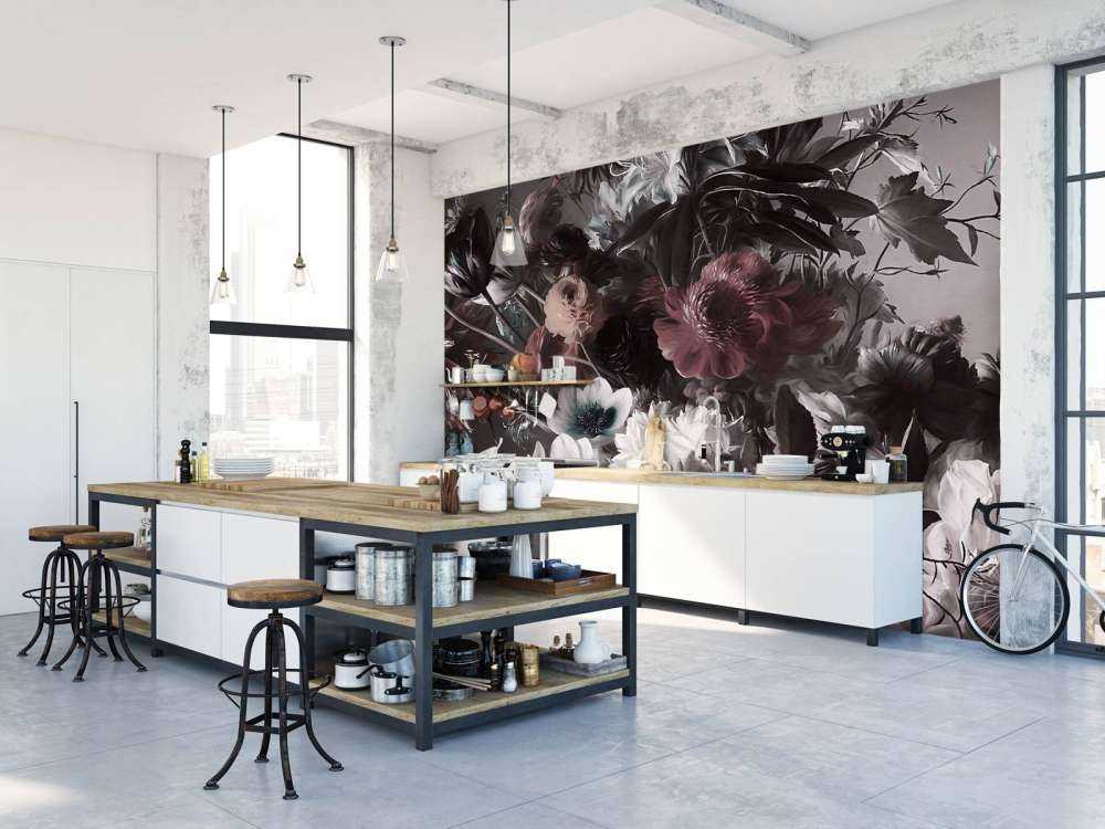 Big bouquet with orange anemones