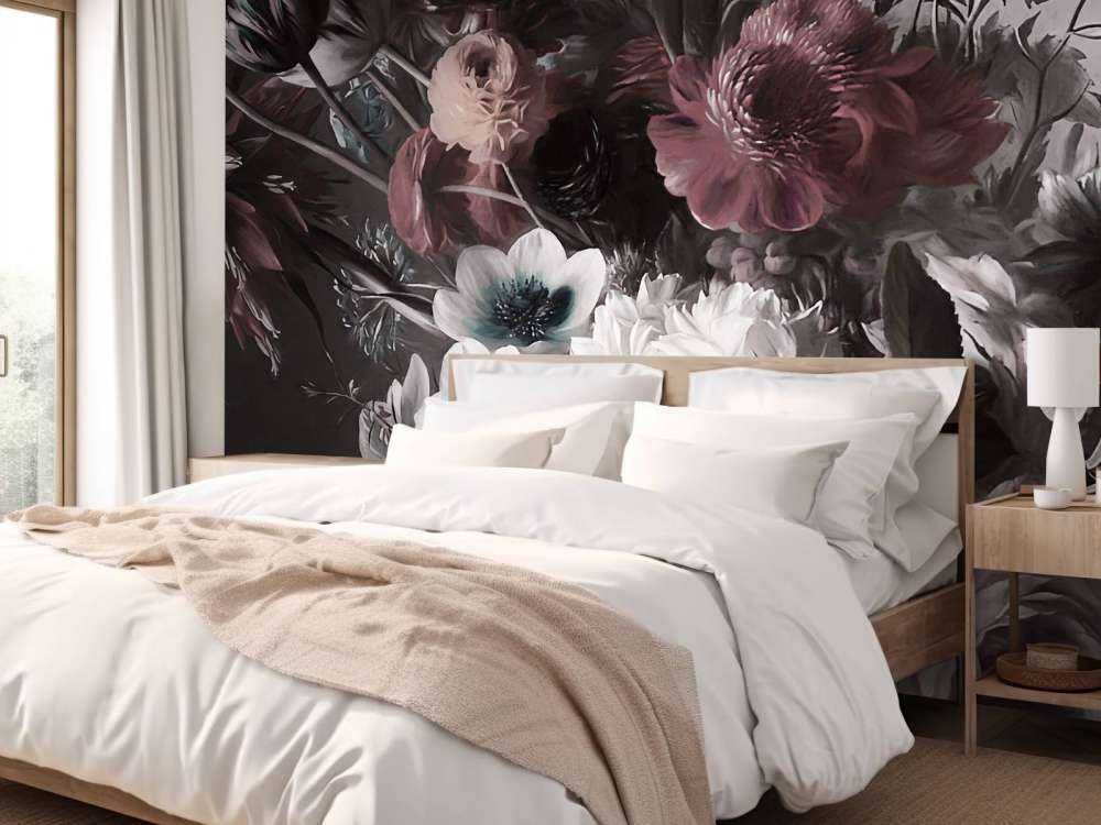 Big bouquet with orange anemones