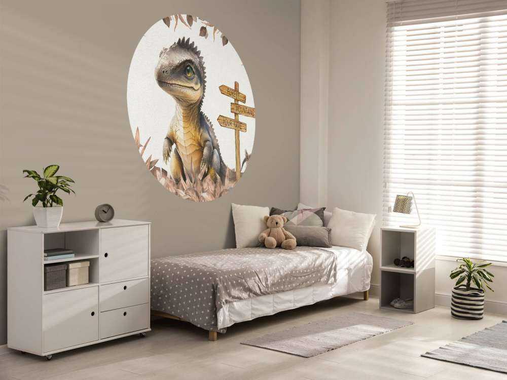 Baby spinosaurus in the taupe jungle