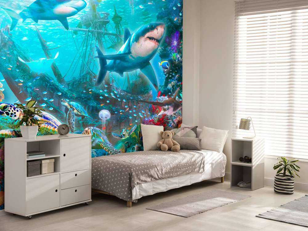 Sharks And Pirate Wreck