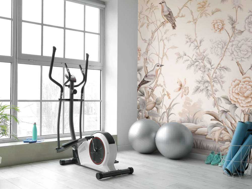 Drawn flower landscape