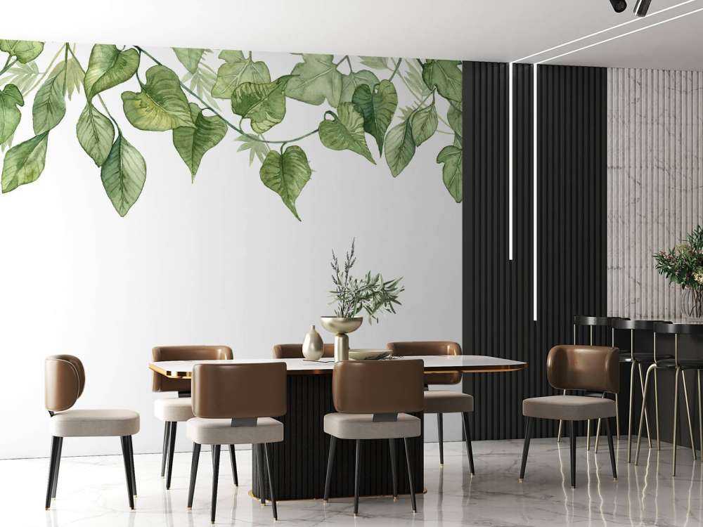 Hanging watercolour leaves