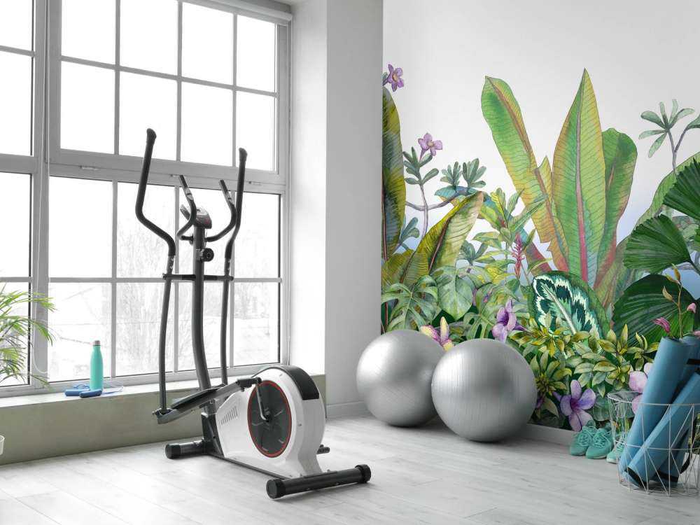 Watercolour leaves and flowers