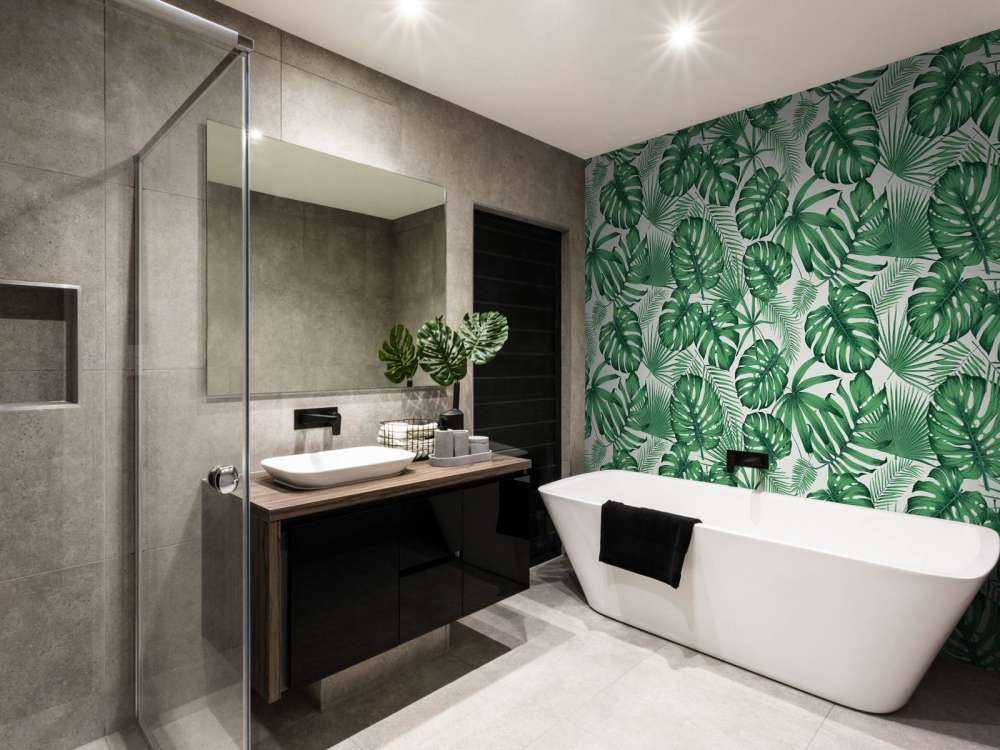 Tropical leaves, green