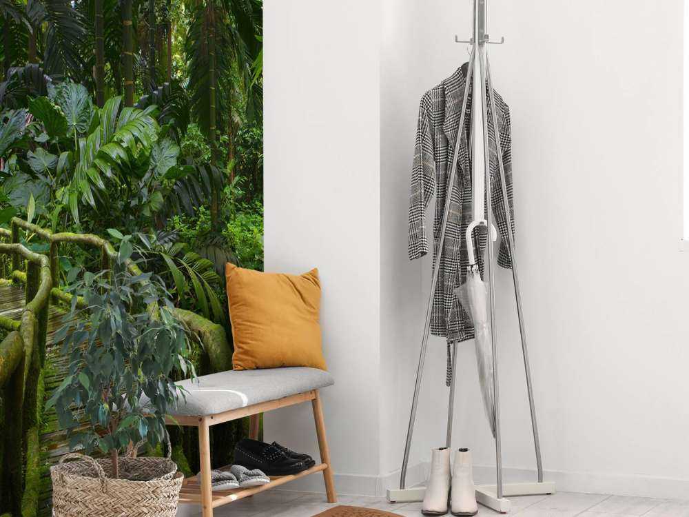 Narrow jungle bridge