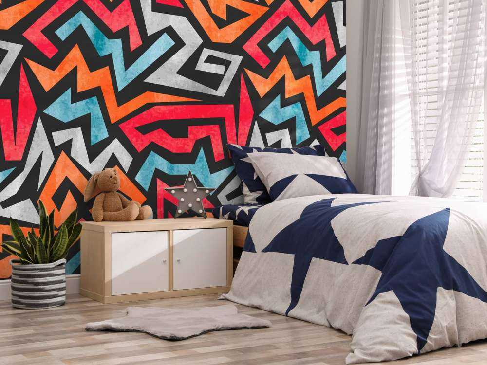 Colourful graphic print