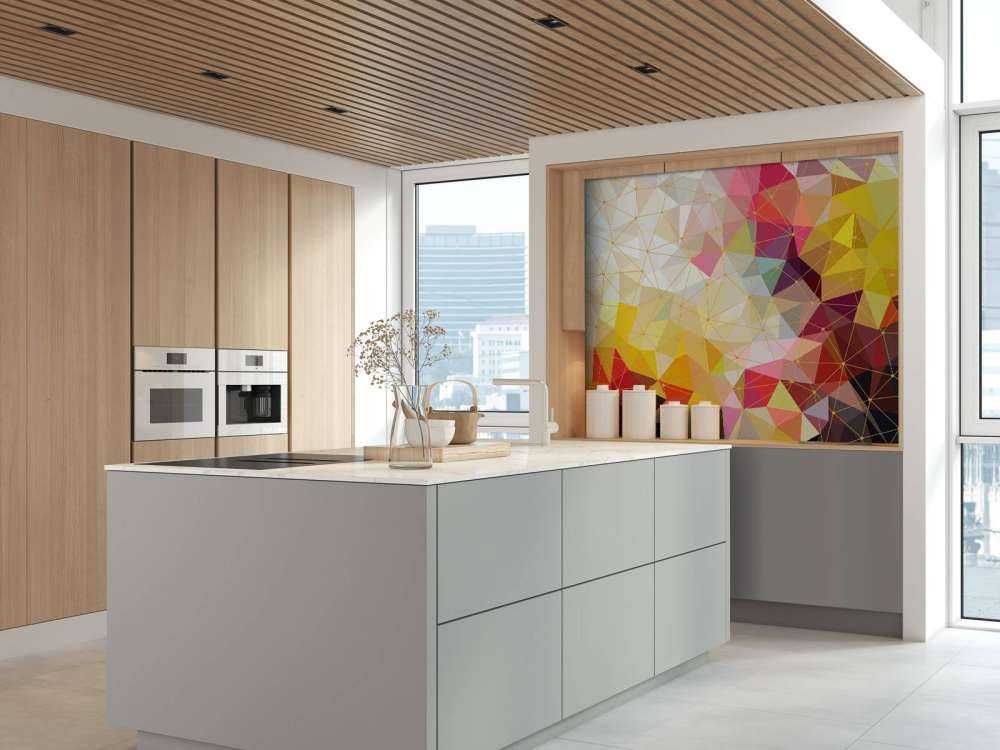 Print of colourful triangles