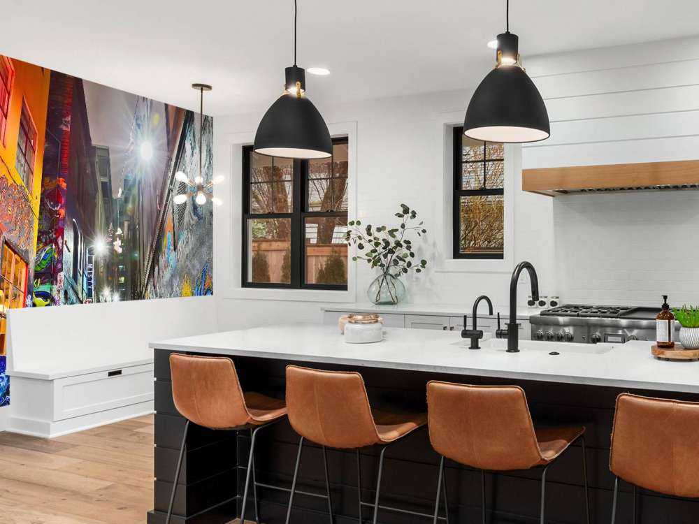 Street with graffiti