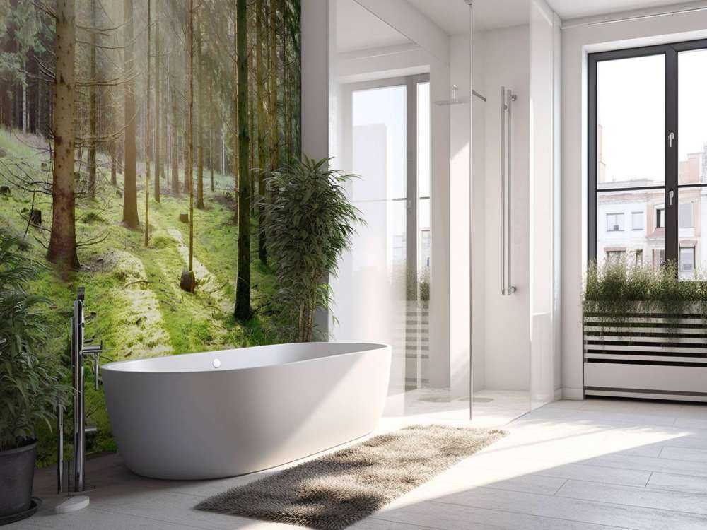 Coniferous forest with moss