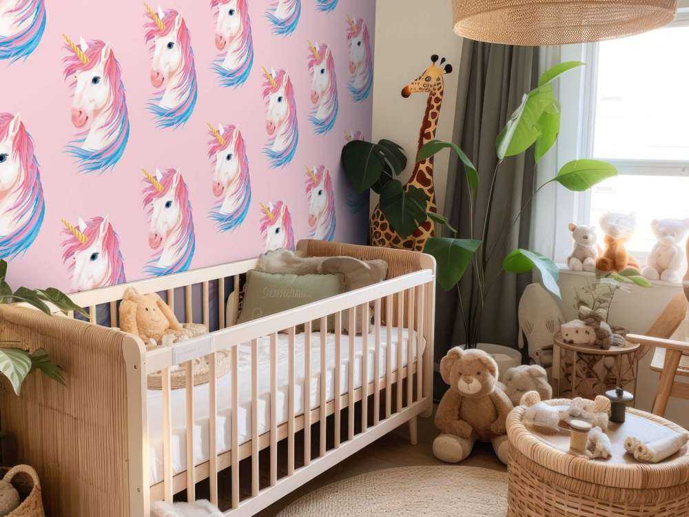 White unicorn with golden horn