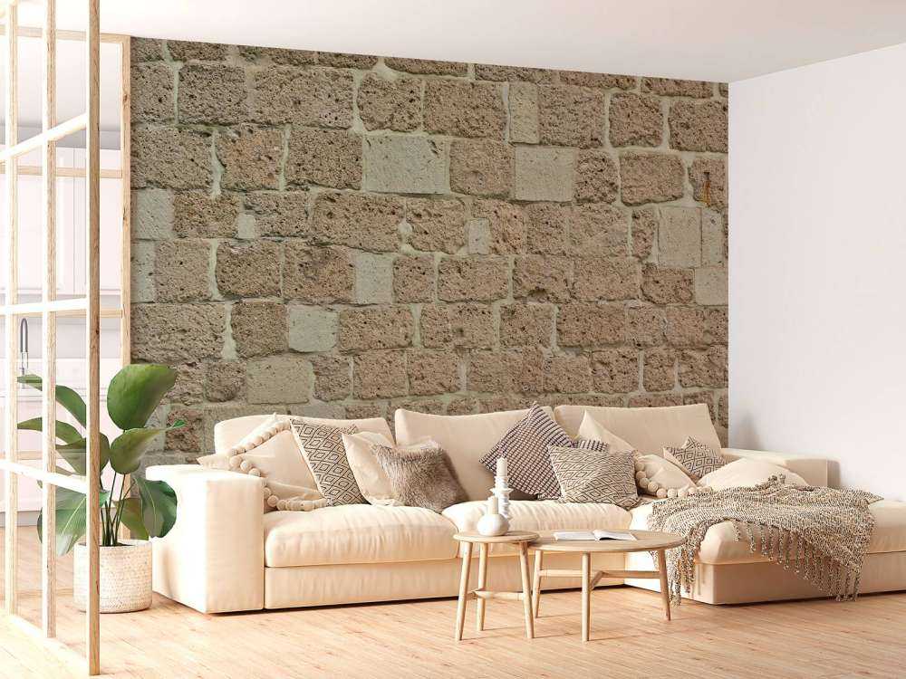 Wall with big bricks