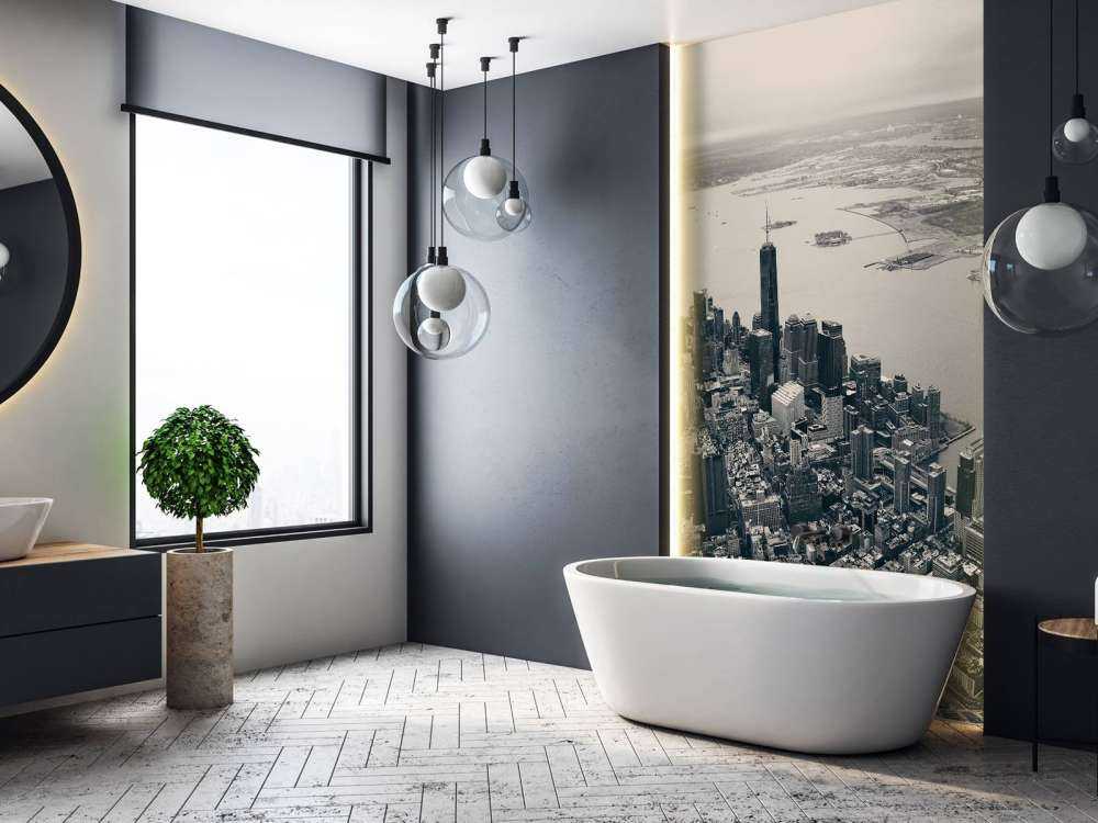 New York luchtfoto in zwart-wit