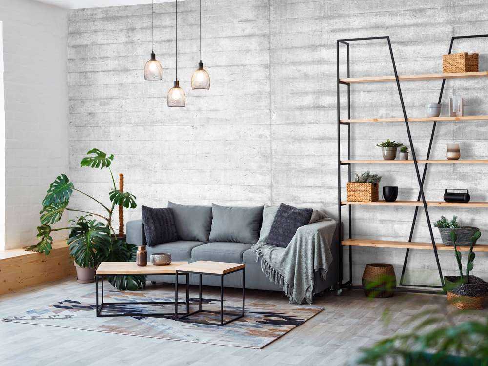 Lichtgrijs betonnen platen