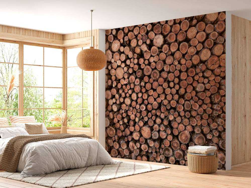 Large pile of logs