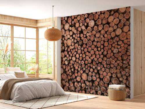 Large pile of logs